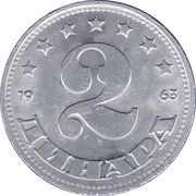 2 Dinara SFR legend reverse image