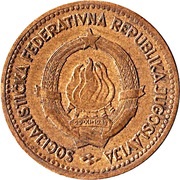 10 Dinara SFR legend obverse image