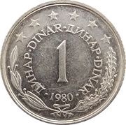 1 Dinar, Yugoslavia, 1973-1981 reverse image