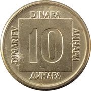 10 Dinara, Yugoslavia, 1988-1989 reverse image