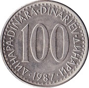 100 Dinara, Yugoslavia, 1985-1988 reverse image