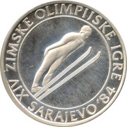 500 Dinara Winter Olympics 1984 - Ski Jumping reverse image
