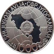 1000 Dinara Tito's death obverse image