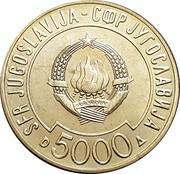 5000 Dinara Non-aligned Summit obverse image