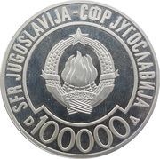 100 000 Dinara Non-aligned Summit obverse image