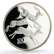 100 Kwacha Antelopes, Zambia, 1998 reverse image