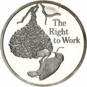 500 Kwacha The Right to Work, Zambia, 1994 reverse image