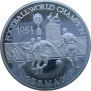 500 Kwacha - Elizabeth II Soccer World Champion 1954, Zambia, 2001 reverse image