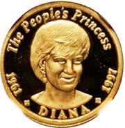 1000 Kwacha Princess Diana, Zambia, 1997 reverse image