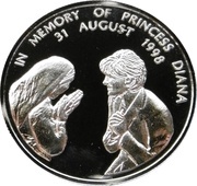 1000 Kwacha Princess Diana, Zambia, 1998 reverse image