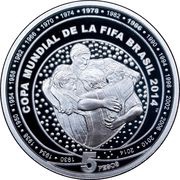 5 Pesos FIFA World Cup Brazil 2014, Argentina, 2013 reverse image