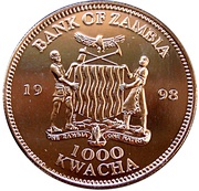 1000 Kwacha Princess Diana obverse image