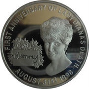 1000 Kwacha Princess Diana - Pattern reverse image