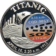 1000 Kwacha Titanic 1st obverse, Zambia, 1998 reverse image
