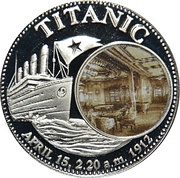 1000 Kwacha Titanic 1st obverse, Zambia, 1998 reverse image