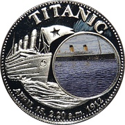 1000 Kwacha Titanic 1st obverse, Zambia, 1998 reverse image