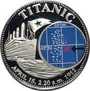 1000 Kwacha Titanic 2nd obverse, Zambia, 1998 reverse image
