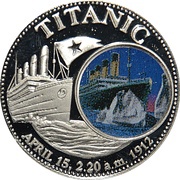 1000 Kwacha Titanic 2nd obverse, Zambia, 1998 reverse image