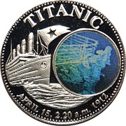 1000 Kwacha Titanic, Zambia, 1998 reverse image