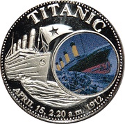 1000 Kwacha Titanic, Zambia, 1998 reverse image