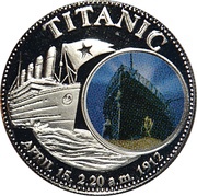 1000 Kwacha Titanic, Zambia, 1998 reverse image