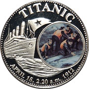 1000 Kwacha Titanic, Zambia, 1998 reverse image