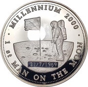 1000 Kwacha 1st Man on the Moon, Zambia, 1999 reverse image