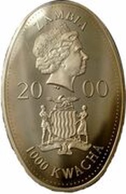 1000 Kwacha - Elizabeth II Queen Mother obverse image