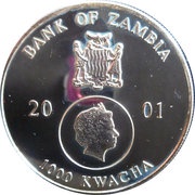 1000 Kwacha - Elizabeth II Coelecanth obverse image