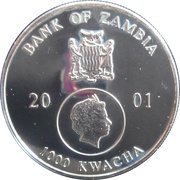 1000 Kwacha Dolphins obverse image