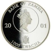 1000 Kwacha 75th Birthday of Queen Elizabeth II obverse image