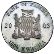 1000 Kwacha Pope John Paul II obverse image