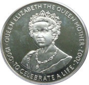 1000 Kwacha - Elizabeth II The Queen Mother, Zambia, 2003 reverse image
