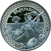 5 Pesos Fabulous 15 "El payador", Argentina, 2014 reverse image