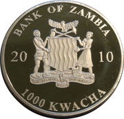 1000 Kwacha Black Widow Spider obverse image
