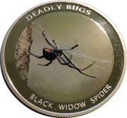 1000 Kwacha Black Widow Spider, Zambia, 2010 reverse image