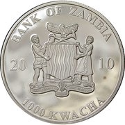 1000 Kwacha Funnel Web Spider obverse image