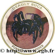 1000 Kwacha Funnel Web Spider, Zambia, 2010 reverse image