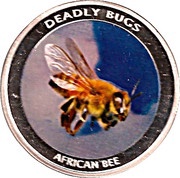 1000 Kwacha African Bee, Zambia, 2010 reverse image