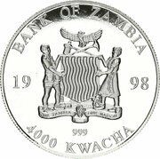 4000 Kwacha African Wildlife - Elephant obverse image