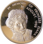 4000 Kwacha Princess Diana - Pattern, Zambia, 1998 reverse image