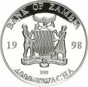 4000 Kwacha African Wildlife - Elephant obverse image