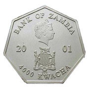 4000 Kwacha - Elizabeth II Calendar obverse image