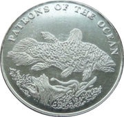 4000 Kwacha - Elizabeth II Coelacanth Fish, Zambia, 2001 reverse image