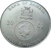 4000 Kwacha - Elizabeth II Sea Horse and Fish obverse image