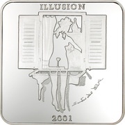 4000 Kwacha - Elizabeth II Illusion, Zambia, 2001 reverse image