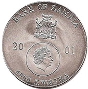 4000 Kwacha Dolphins obverse image