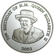 4000 Kwacha - Elizabeth II 75th Anniversary of Queen Elizabeth II, Zambia, 2001 reverse image