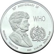 5000 Kwacha World Health Organization, Zambia, 1998 reverse image