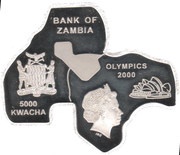 5000 Kwacha 2000 Olympics obverse image